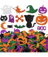 Fancy Land Halloween Foam Glitter Stickers 500 Pcs Sparkly Craft Supplies - $261.50 MXN