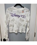 Disney NWT 100th Anniversary Cropped Long Sleeve Tee XS Juniors Mickey M... - $440.12 MXN