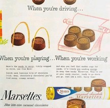 1958 Mars Marsettes Caramel Chocolates Advertisement Life Magazine HM2X - $29.99