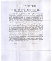 1858 flyer The North South newspaper Christian advertising ephemera reli... - €12,24 EUR