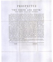 1858 flyer The North South newspaper Christian advertising ephemera religious - £11.19 GBP