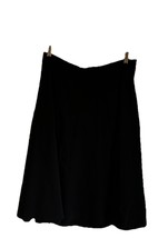Lane Bryant A Line Midi Skirt Women Size 14/16 Black Rayon Pull On Stret... - $433.64 MXN