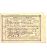 1874 English seaman's discharge Certif. Wyoming steam ship Thorp Naval - $36.00