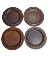 Set of 4 Ulla Procope for Arabia Stoneware Brown Ruska Salad Plates Finl... - £33.56 GBP