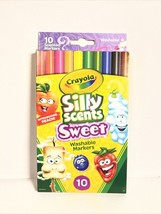 Crayola Silly Scents Washable Scented Markers, 10 Count introducing &quot;Peach” - £6.07 GBP