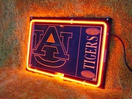 NCAA Au Auburn University Tiger 3D Beer Bar Neon Light Sign 12&quot; x 8&quot; - £159.07 GBP