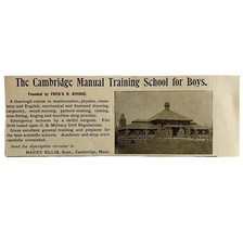 Cambridge Manual Training School 1894 Advertisement Victorian For Boys 1... - $370.74 MXN