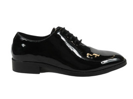 Men Santino Luciano Formal Dress Shoes Patent Leather Shiny Lace up C530 Black image 7