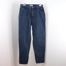 Vintage St. John&#39;s Bay 90&#39;s Y2K Blue Textured Tapered High Waist Mom Jeans - £15.62 GBP