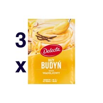 DELECTA Budyn Family Size Pudding VANILLA flavor 3pc- FREE SHIPPING - £6.99 GBP