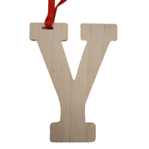 Wooden Letter Distressed Ornament Decor White Initial Monogram gift Y - $8.91