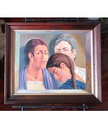 1985 oil on Board &quot;The Family&quot; by A. Cal - $2,369.32 MXN