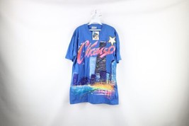 NOS Vintage 90s Womens XL Spell Out Hand Made Chicago Short Sleeve T-Shirt USA - £42.79 GBP