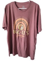 Buc-ees T Shirt Women&#39;s XL Pink Logo Graphic Tee Bucees Georgia Leopard Rainbow - £12.96 GBP