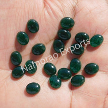 4x6 mm Oval Natural Green Aventurine Cabochon Loose Gemstone Lot - £6.25 GBP+