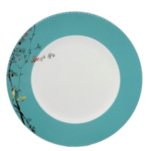 FOUR LENOX Dinner Plates CHIRP Blue White Floral 11&quot; Simply Fine Bone China - £54.25 GBP