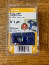 Hillman Plastic Wall Anchors 6-8x3/4 75 Count - £19.73 GBP