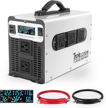 2024 Upgraded Pure Sine Wave Inverter 1200W 12V DC to 110V 120V Power In... - $183.83