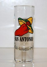 Shot Glass Shooter San Antonio Texas - Has A Red Pepper Wearing Sombrero - £4.78 GBP