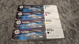 Genuine HP 972A Ink Cartridges 4 PACK Black/Cyan/Magenta/Yellow Expires ... - $389.99