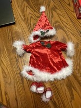 Rare American Girl Bitty Baby Santa berry Outfit Christmas Holiday shoe ... - $29.65