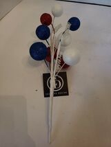 Red White Blue Craft Branch With Balls - $15.83