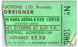 Vtg Foreigner Concert Ticket Stub May 24 1978 Dayton Ohio - £26.03 GBP