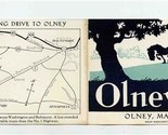 Olney Inn Restaurant Advertising Card Maryland 1948 Olney Farm  - $21.78