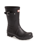 HUNTER Original Short Waterproof Rain Boot, Rubber Black, Size 10, NWT - £87.50 GBP