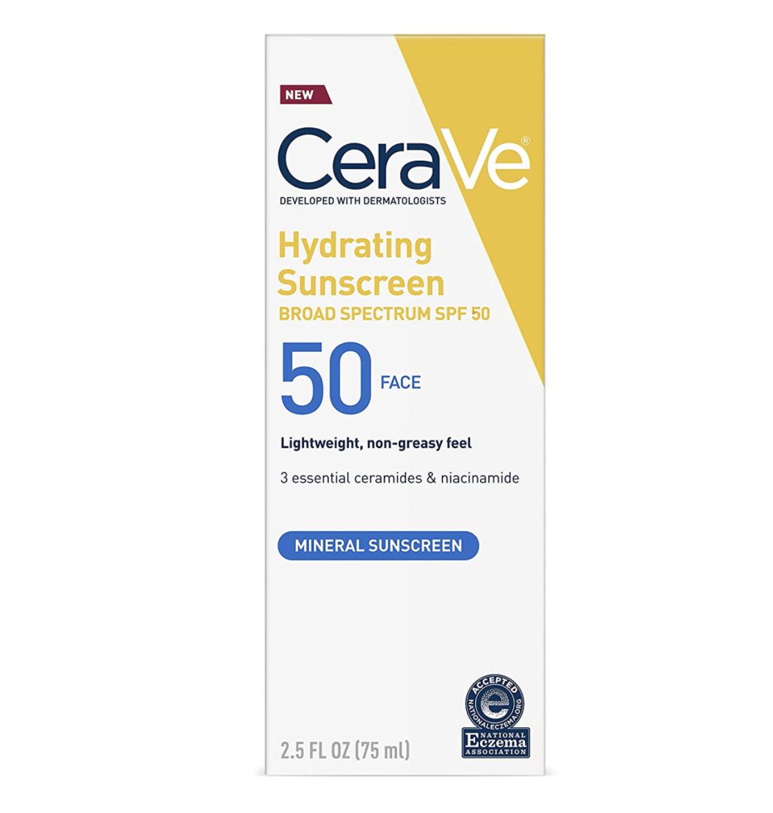 CeraVe Hydrating Mineral Sunscreen SPF 50 Face Lotion 2.5 fl oz - £18.86 GBP