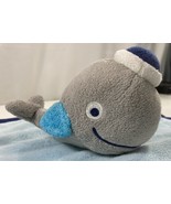 Gray Whale Blue Baby Lovey Plush Soft Baby Toy Security Blanket Nautical... - $8.90
