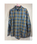 Pendleton Canterbury Blue Checkered Flannel Merino Wool Mix Pima Cotton ... - €17,08 EUR
