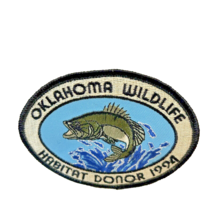 Vintage 1994 Oklahoma Wildlife Habitat Donor Unused 4 x 3&quot; Oval Patch - £7.33 GBP