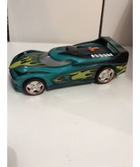 Hot Wheels Toy State 9&quot; Hyper Racer car w sounds blue flashing lights - £6.65 GBP