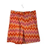 Restituta Red Pink Orange and Yellow Chevron Zigzag A Line Mini Skirt Si... - $26.72