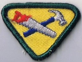 Boy Scouts Of America Proficiency Badge Patch Carpentry 1 1/2&quot; x 2&quot; - £1.14 GBP