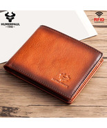 Mens Genuine Leather RFIDBlocking Bifold Wallet with ID Window - $48.95