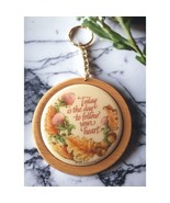 Follow Your Heart Keychain Vintage Hallmark Floral Today is the Day Retr... - £10.23 GBP