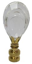 Royal Designs Flat Teardrop Shaped K9 Clear Crystal 1.12&quot; Lamp Finial for Single - $26.68+