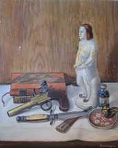 James Montague Antique Still Life Oil Painting Signed - £179.85 GBP