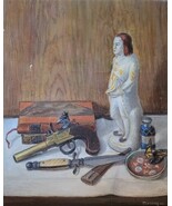 James Montague Antique Still Life Oil Painting Signed - $225.00