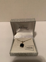 Vintage Shine Silver Plated Swarovski Elements Plum Necklace - £17.43 GBP