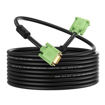 VGA Cable 15ft VGA to VGA HD15 Monitor Cable for PC Laptop TV Projector 15Feet - £19.72 GBP