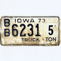 1973 United States Iowa 5 Ton Truck License Plate BB 6231 - $18.80