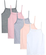 Girls&#39; Undershirt - 5 Pack Soft Cotton Cami Tank Top - Camisole Tops for... - €33,41 EUR
