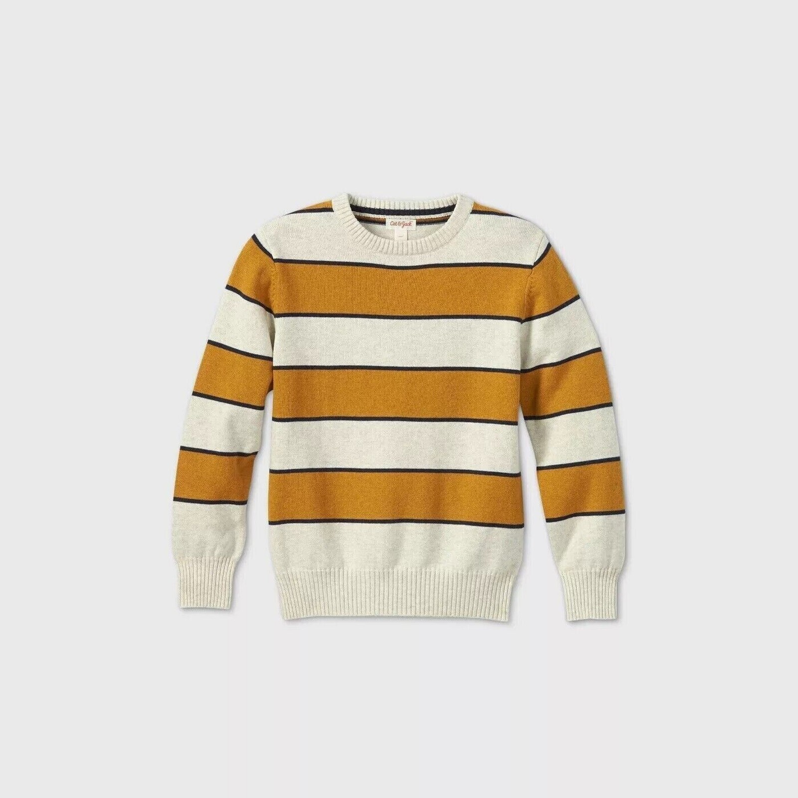 Boy's Long Sleeve Striped Pull-Over Sweater (Size XXL - 18) GOLD STRIPE ~ NEW!!! Item image 6