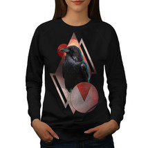 Wellcoda Crow Raven Novelty Womens Sweatshirt, Circle Casual Pullover Jumper - £23.47 GBP+