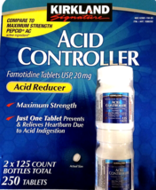 Kirkland Signature Acid Controller Famotidine 20 mg 250 Tablets EXP 02/2026 - $18.69