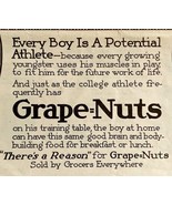 1920 Grape Nuts Cereal Advertisement Breakfast Food Ephemera Athlete - €17,09 EUR