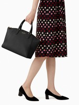 NWB Kate Spade Parker Satchel Black Leather Bag K8214 Purse $399 Retail Gift Bag - £104.81 GBP